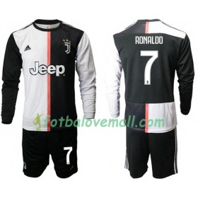 Levné Juventus Ronaldo 7 Dětské Domácí Fotbalové dresy 2019/20 Dlouhý Rukáv